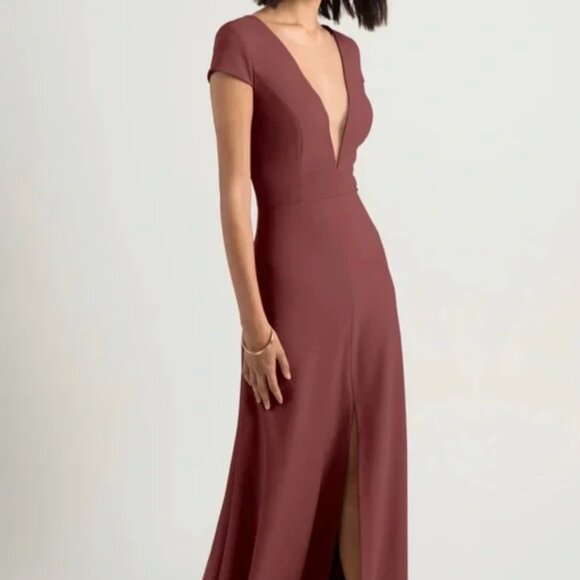 Jenny Yoo Cara Dress Cinnamon Rose - Picture 1 of 4